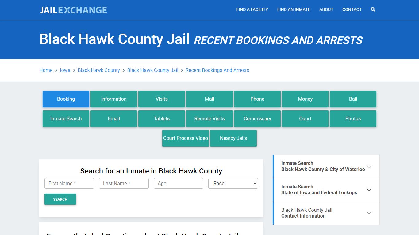 Black Hawk County Jail Recent Bookings And Arrests